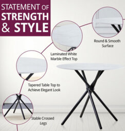 Hallowood Furniture Cullompton Small Round Dining Table (0.9M) With 4 Chairs (Cha502-Sgy) - thumbnail 4