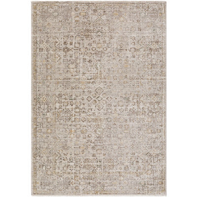 Livabliss Galey Alix Myrtle Avenue-Vintage Beige Grey Brown Traditional Boho Fringe Living Dining Bedroom Rug 120 X 170 Cm Easy Care - image 1