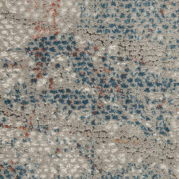 Light Grey Blue Rustic Textures Luxurious Modern Abstract Bedroom & Living Room Rug -66 X 230Cm (Runner) - thumbnail 4