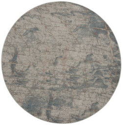 Light Grey Blue Rustic Textures Luxurious Modern Abstract Bedroom & Living Room Rug -66 X 230Cm (Runner) - thumbnail 8
