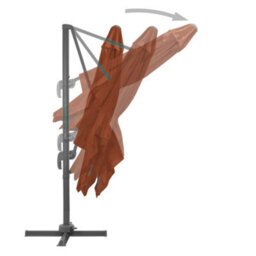 Berkfield Cantilever Umbrella With Aluminium Pole Terracotta 400X300 Cm - thumbnail 5