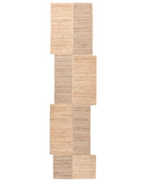Wyld And Coco Casanova Jute Runner Rug Beige 80 X 300 Cm Asymmetrical Braided Hallway Runner - thumbnail 1