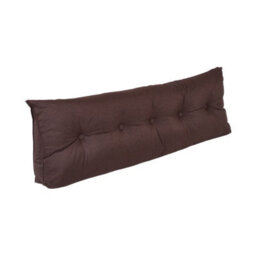 Living And Home Brown Cotton And Linen Triangular Tatami Headboard Cushion/pillow, 150Cm W X 20Cm D X 50Cm H - thumbnail 4