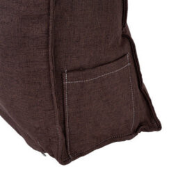 Living And Home Brown Cotton And Linen Triangular Tatami Headboard Cushion/pillow, 150Cm W X 20Cm D X 50Cm H - thumbnail 6