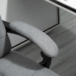 Vinsetto Ergonomic Office Chair, Recliner Chair With Head Pillow Light Grey - thumbnail 9