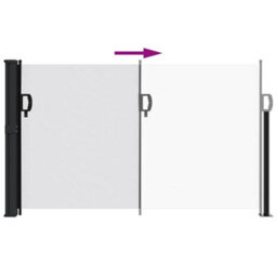 Walplus Retractable Side Awning Garden Sun Shade Canopy Gazebo For Back Door, Porch, Patio White 120X500 Cm - thumbnail 5
