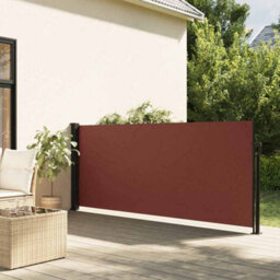 Walplus Retractable Side Awning Garden Sun Shade Canopy Gazebo For Back Door, Porch, Patio Brown 100X500 Cm - thumbnail 1