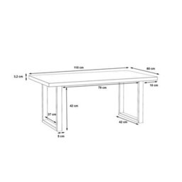 Wyld Haus Berrytwist Rectangular Coffee Table, Artisan Oak Finish, Industrial Black Metal Legs - thumbnail 6