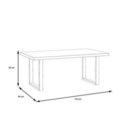 Wyld Haus Berrytwist Rectangular Coffee Table, Artisan Oak Finish, Industrial Black Metal Legs - thumbnail 5