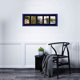 AK Frames 26X8 Purple Classic Multi Photo Frame With Black Mount - Holds 5 Apertures (5X) 6X4 Photos - thumbnail 3