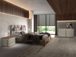 Angel Cerda Elegant Grey Wood And Walnut Chest Of Drawers For Modern Homes - thumbnail 3