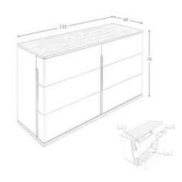Angel Cerda Elegant Grey Wood And Walnut Chest Of Drawers For Modern Homes - thumbnail 7