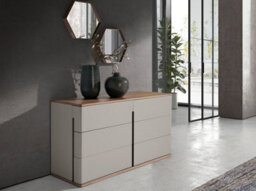 Angel Cerda Elegant Grey Wood And Walnut Chest Of Drawers For Modern Homes - thumbnail 5
