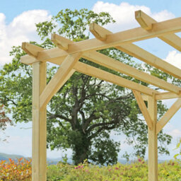 Ascot Wooden Garden Arch Pergola Plant Support Trellis 2.4M By Zest Outdoor Living - thumbnail 3