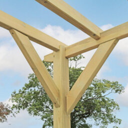 Ascot Wooden Garden Arch Pergola Plant Support Trellis 2.4M By Zest Outdoor Living - thumbnail 4