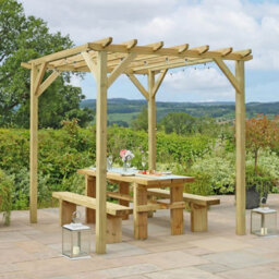 Ascot Wooden Garden Arch Pergola Plant Support Trellis 2.4M By Zest Outdoor Living
