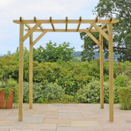 Ascot Wooden Garden Arch Pergola Plant Support Trellis 2.4M By Zest Outdoor Living - thumbnail 2