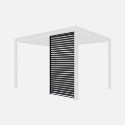 Sweeek. 130Cm Aluminium Shutters For Triomphe Louvered Pergola Shutter Anthracite 123X6X238 Cm - thumbnail 2