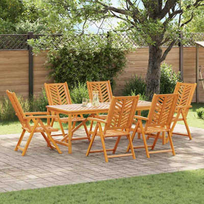 Berkfield Garden Dining Set 7 Pcs Brown 200 X 90 X 74 Cm - image 1