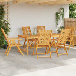 Berkfield Garden Dining Set 7 Pcs Brown 200 X 90 X 74 Cm - thumbnail 4