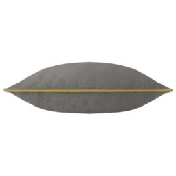 Furn. Meridian Velvet Feather Filled Cushion, Charcoal/mocha, 45 X 45Cm - thumbnail 3