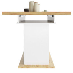 Btm Telescopic Dining Table, 110 140X80Cm, Foldable Kitchen Table With Wine Rack And Drawers, Space Saving, Seats 4 6 - thumbnail 8