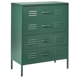 Beliani Chest Of Drawers Enago Metal Dark Green - thumbnail 1