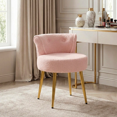 blush pink dressing table stool Pink Vanity Stool