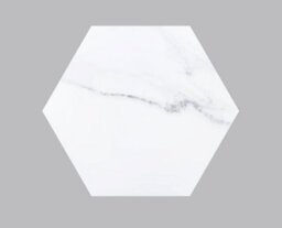 Top Ceramics White Marble Matt Hexagon Floor Wall Tile (L)22.5Cm X (W)22.9Cm Each Box 0.87Sqm - thumbnail 7
