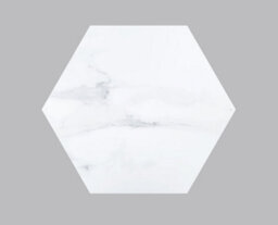 Top Ceramics White Marble Matt Hexagon Floor Wall Tile (L)22.5Cm X (W)22.9Cm Each Box 0.87Sqm - thumbnail 3
