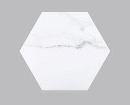 Top Ceramics White Marble Matt Hexagon Floor Wall Tile (L)22.5Cm X (W)22.9Cm Each Box 0.87Sqm - thumbnail 6