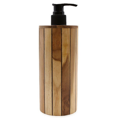 Serenityy Natural Teakwood Soap Dispenser - Round - image 1