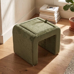 Green Ottoman Storage Pouffe Seat Footstool Dressing Chair Tea Table With Lid - thumbnail 4