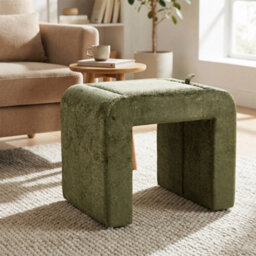 Green Ottoman Storage Pouffe Seat Footstool Dressing Chair Tea Table With Lid - thumbnail 5