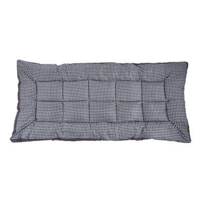 Darphe King Size Quilted Mattress Topper Grey Checked Polyester Thick 10Cm Padding - image 1