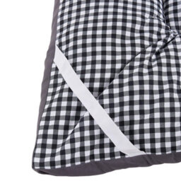 Darphe King Size Quilted Mattress Topper Grey Checked Polyester Thick 10Cm Padding - thumbnail 8