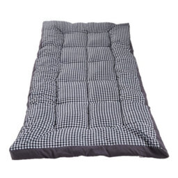 Darphe King Size Quilted Mattress Topper Grey Checked Polyester Thick 10Cm Padding - thumbnail 5