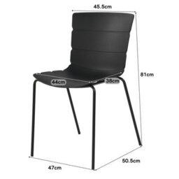 Core Products Aspen White 120Cm Rectangular Table And 4 Bali Black Moulded Plastic Chairs - thumbnail 4