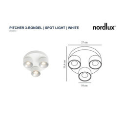 Nordlux Pitcher Metal Spot Light Gold Inner White,mains - thumbnail 6