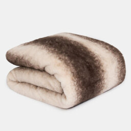 Ohs Stripe Faux Fur Throw, Brown - 125 X 150Cm - thumbnail 4