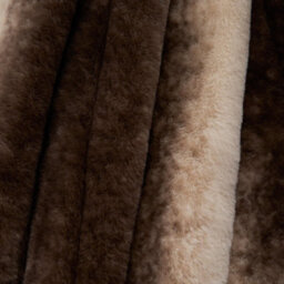 Ohs Stripe Faux Fur Throw, Brown - 125 X 150Cm - thumbnail 7