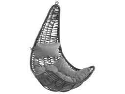 Beliani Hanging Chair Atri Ii Pe Rattan Black - thumbnail 1