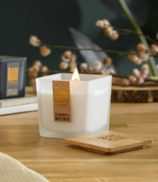 Heart and Home Bamboo Cedarwood & White Musk Large Soy Candle  - 40 Hours Burn - Crackling Wick - thumbnail 2