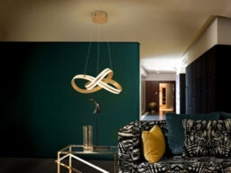 Luminosa Lighting Luminosa Lazas Integrated Led Pendant Light, Gold Leaf - Uk Stock - thumbnail 2