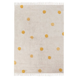 Beliani Kids Rug Dardere Yellow 140 X 200 Cm Cotton