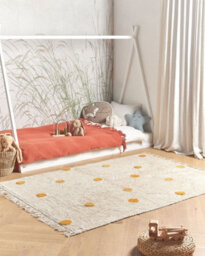 Beliani Kids Rug Dardere Yellow 140 X 200 Cm Cotton - thumbnail 2