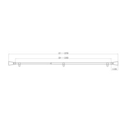 GoodHome Antiki Satin Antique Brass Effect Extendable Cone Single Curtain Pole Set, (L)1200mm-2100mm (Dia)19mm - thumbnail 8