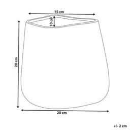 Wyld And Coco Silver Stoneware Vase 20 Cm - Asymmetrical Sculptural Design With White Speckle Finish - thumbnail 4