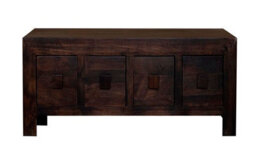 Buttercup Farm 8 Draw Coffee Table - Mango Wood - L55 X W118 X H40 Cm - Dark Finish - thumbnail 3