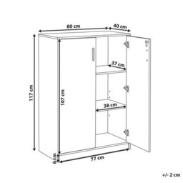 Beliani Storage Unit Zehna Brown/ Black - thumbnail 3